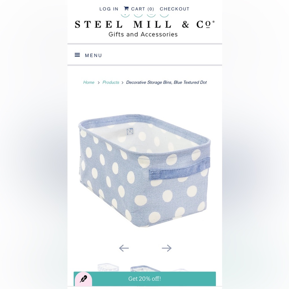 NWT Steel Mill Decorative Bin Set
